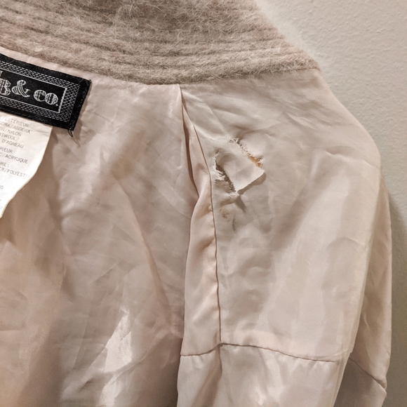 Vintage 80s Angora and lambswool oversized lined jacket - Picture 5 of 6